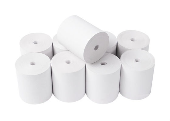 Papel termal Rolls de la posición del llano blanco 65gsm 57mmx40m m