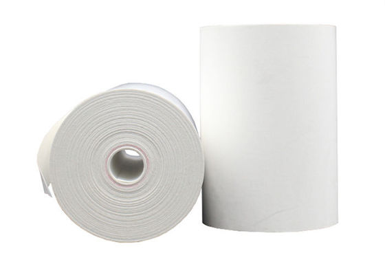 la pulpa de madera pura de la base plástica de 80x80x12m m imprimió el papel termal Rolls