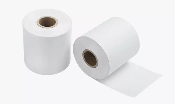 65gsm papel termal impreso 32m m Rolls con base plástica negra